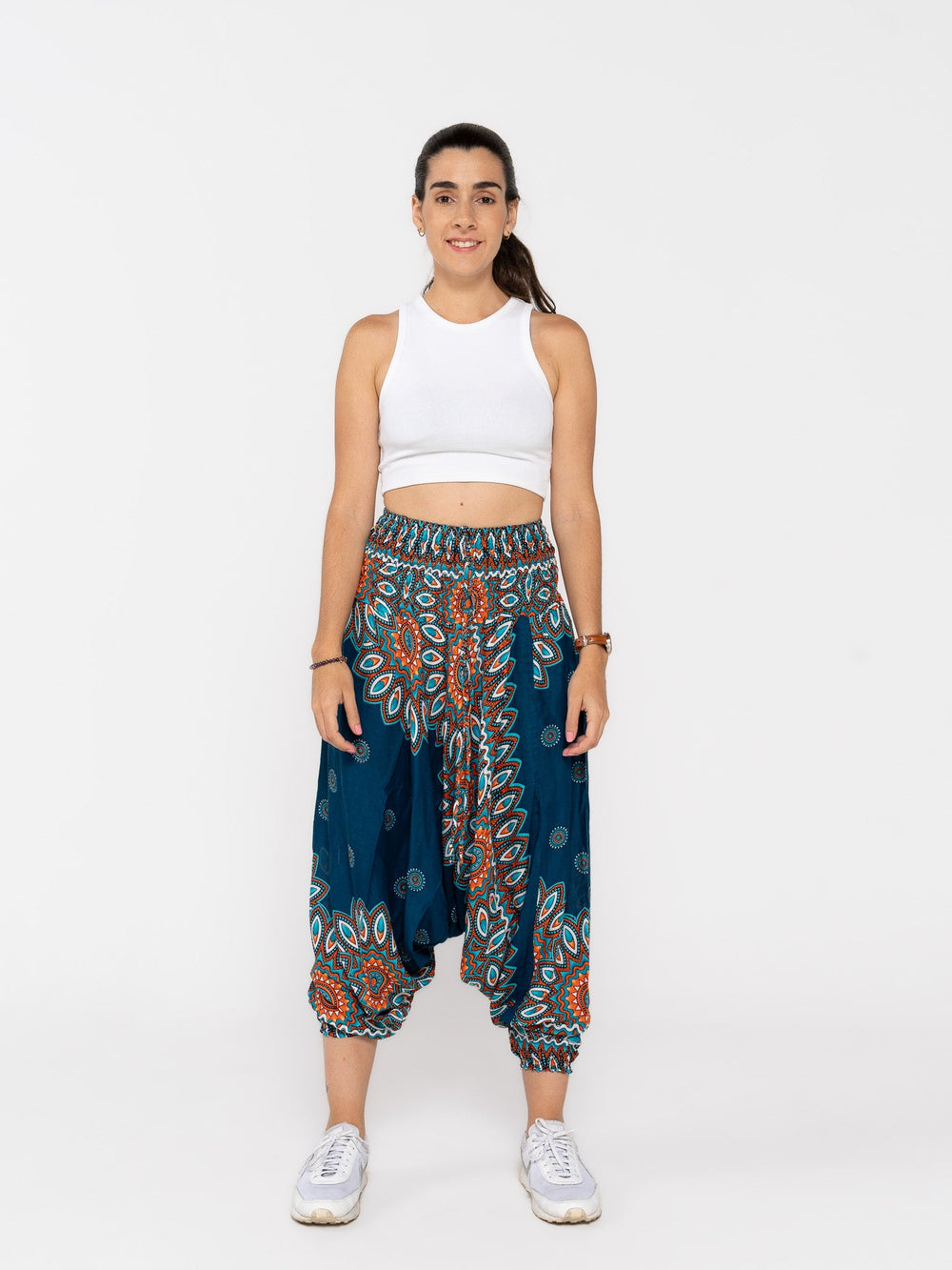 Mandala Turquesa - Pantsforlove Pantalones anchos, pantalones yoga
