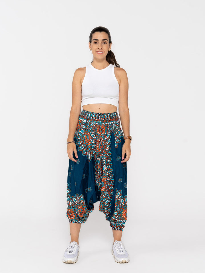 Mandala Turquesa - Pantsforlove Pantalones anchos, pantalones yoga