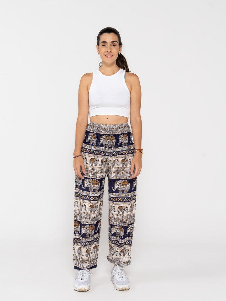Namasté Azul Oscuro - Pantsforlove Pantalones anchos, pantalones yoga