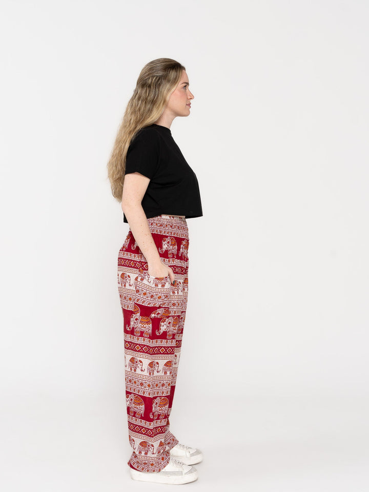Namasté Rojo - Pantsforlove Pantalones anchos, pantalones yoga